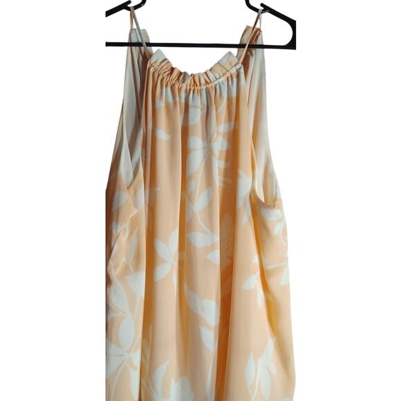 Ophelia Roe Peach and Cream Halter Top Lined with Adjustable Straps Women's 3X - Picture 2 of 8